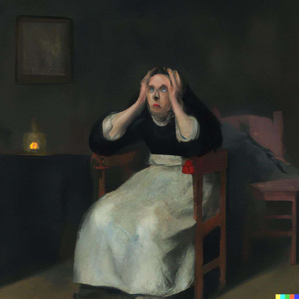 a representation of anxiety, painting by Diego Velazquez